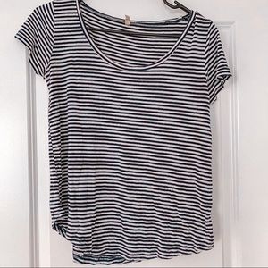 Navy blue and white Striped Shirt